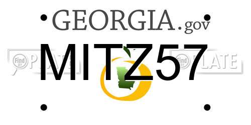 MITZ57 Georgia License Plate