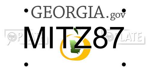 MITZ87 Georgia License Plate
