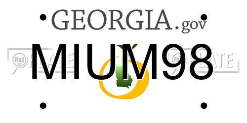 MIUM98 Georgia License Plate