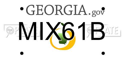 MIX61B Georgia License Plate