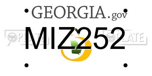 MIZ252 Georgia License Plate