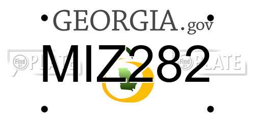 MIZ282 Georgia License Plate