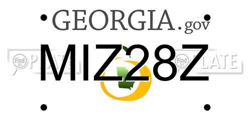 MIZ28Z Georgia License Plate