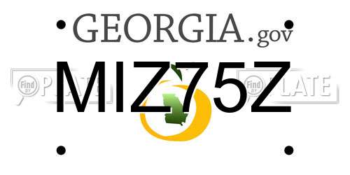 MIZ75Z Georgia License Plate