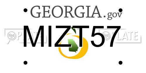 MIZT57 Georgia License Plate
