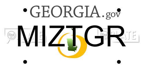 MIZTGR Georgia License Plate
