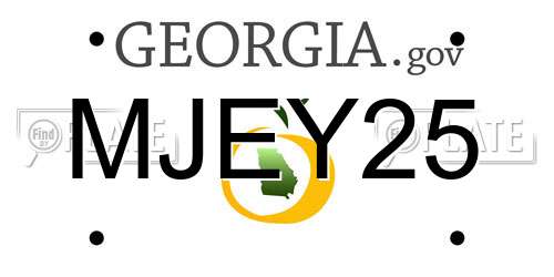 MJEY25 Georgia License Plate
