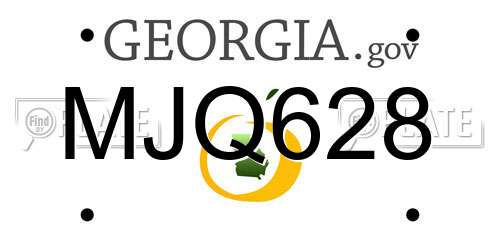 MJQ628 Georgia License Plate