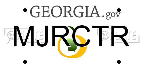 MJRCTR Georgia License Plate