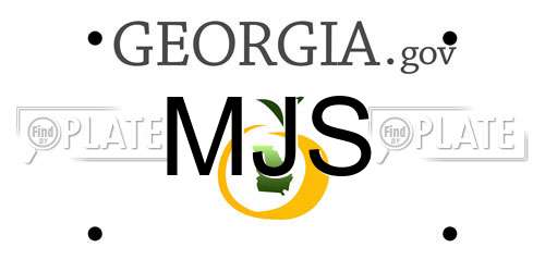 MJS Georgia License Plate