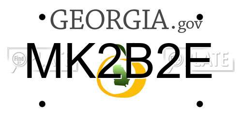 MK2B2E Georgia License Plate