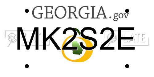 MK2S2E Georgia License Plate