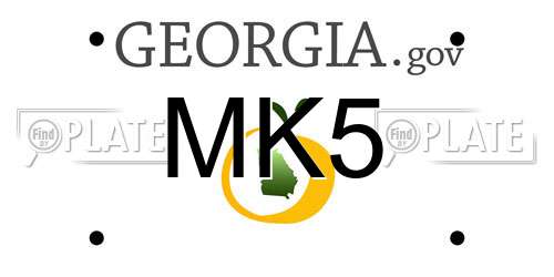 MK5 Georgia License Plate