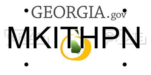 MKITHPN Georgia License Plate