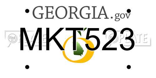MKT523 Georgia License Plate