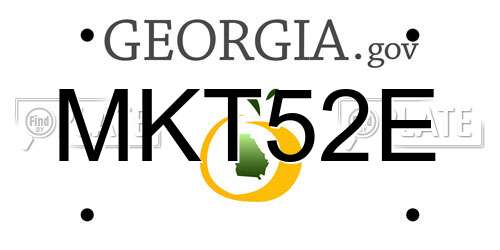MKT52E Georgia License Plate