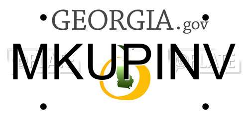 MKUPINV Georgia License Plate