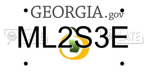 ML2S3E Georgia License Plate