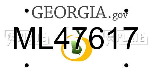 ML47617 Georgia License Plate