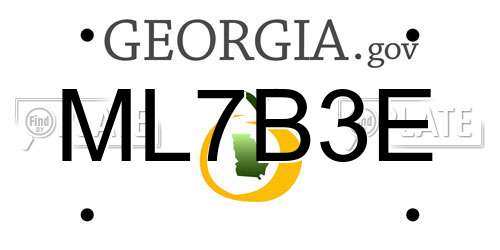 ML7B3E Georgia License Plate