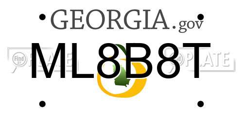 ML8B8T Georgia License Plate