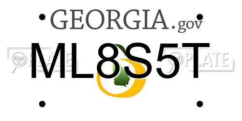 ML8S5T Georgia License Plate