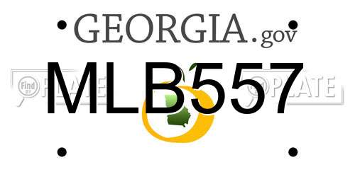 MLB557 Georgia License Plate