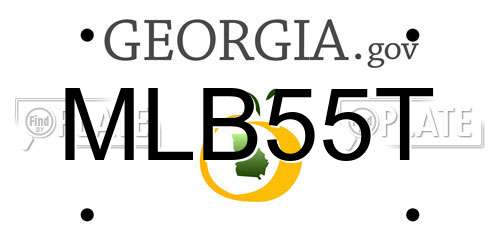 MLB55T Georgia License Plate