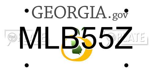 MLB55Z Georgia License Plate
