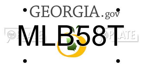 MLB58T Georgia License Plate