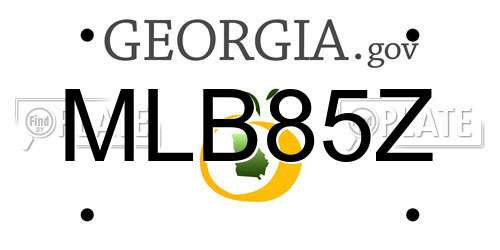 MLB85Z Georgia License Plate