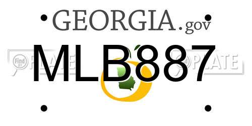 MLB887 Georgia License Plate