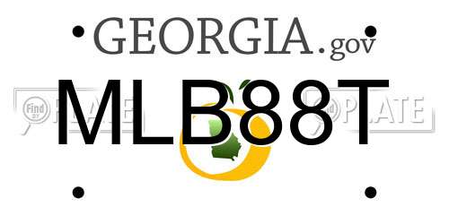 MLB88T Georgia License Plate