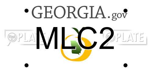 MLC2 Georgia License Plate