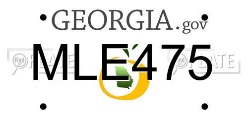 MLE475 Georgia License Plate