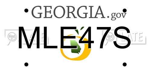 MLE47S Georgia License Plate