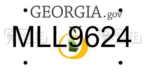 MLL9624 Georgia License Plate