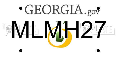 MLMH27 Georgia License Plate