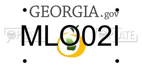 MLO02I Georgia License Plate