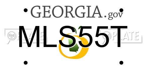 MLS55T Georgia License Plate