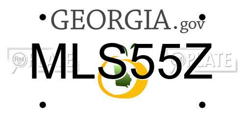 MLS55Z Georgia License Plate