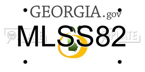 MLSS82 Georgia License Plate