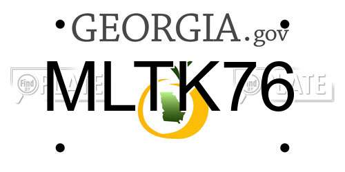 MLTK76 Georgia License Plate