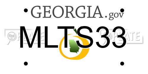 MLTS33 Georgia License Plate
