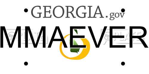 MMAEVER Georgia License Plate