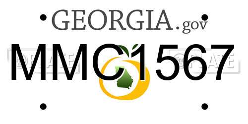 MMC1567 Georgia License Plate