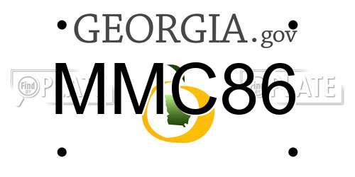 MMC86 Georgia License Plate