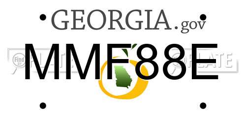 MMF88E Georgia License Plate