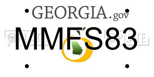 MMFS83 Georgia License Plate