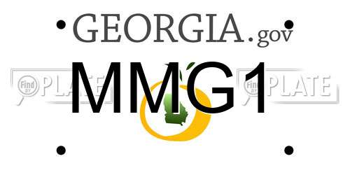 MMG1 Georgia License Plate